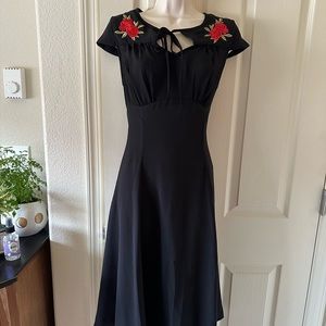 Black 1940’s Juliana swing dress
